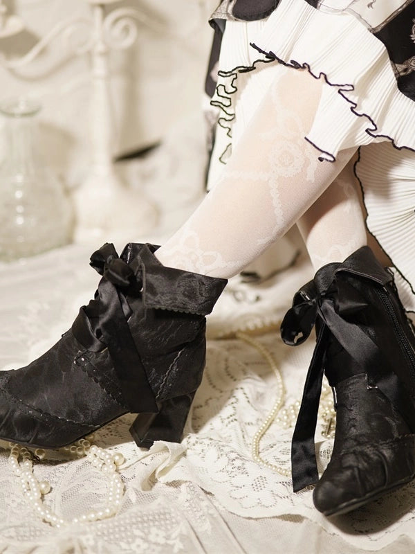MR.Qiutian - Lady Incognita - Retro Lolita Ankle Boots, Size Zipper 44240:800742