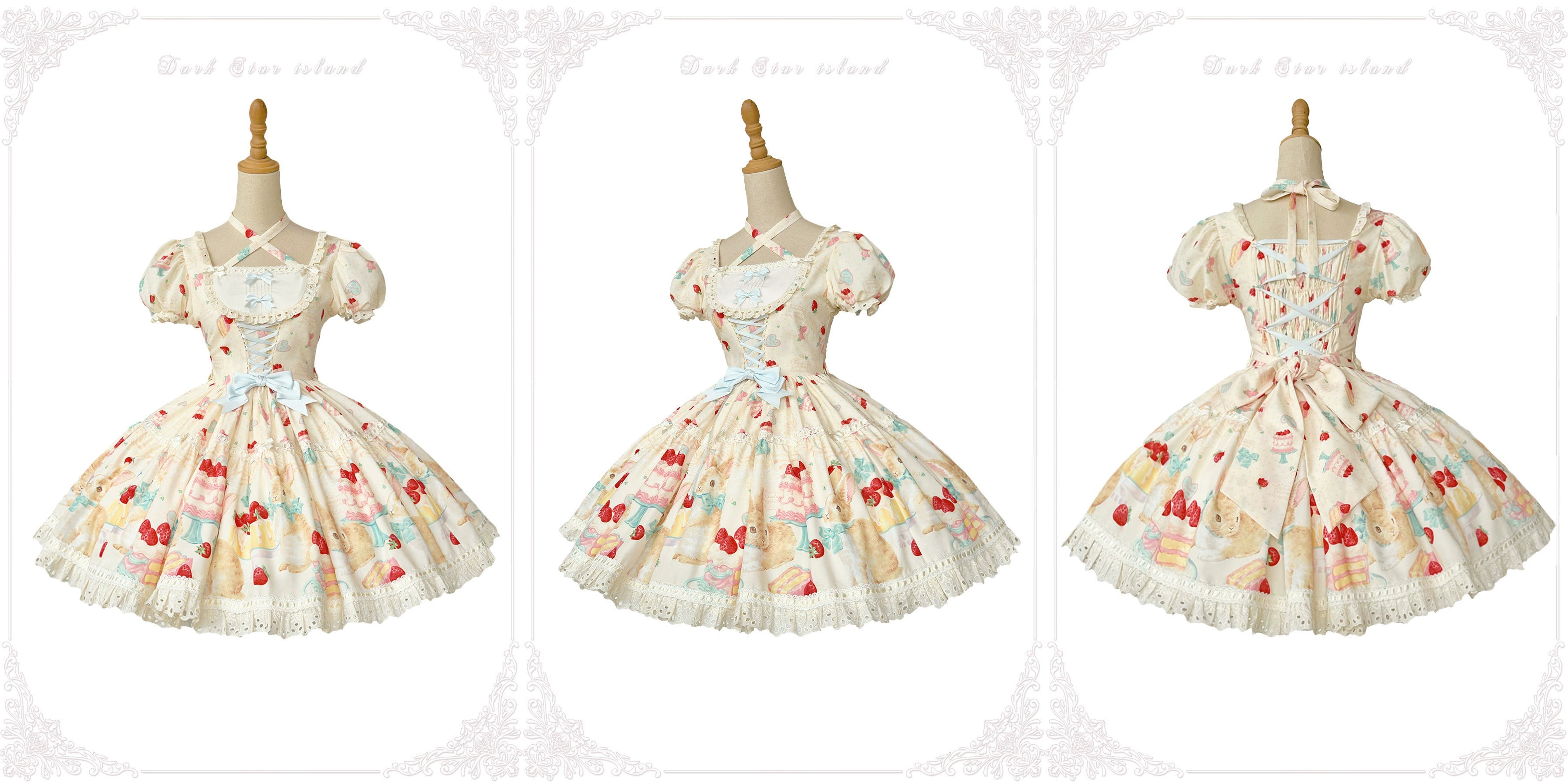 Dark Star Island~Honey Bunny Cake~Sweet Lolita JSK/OP/Strap SK/Shirt