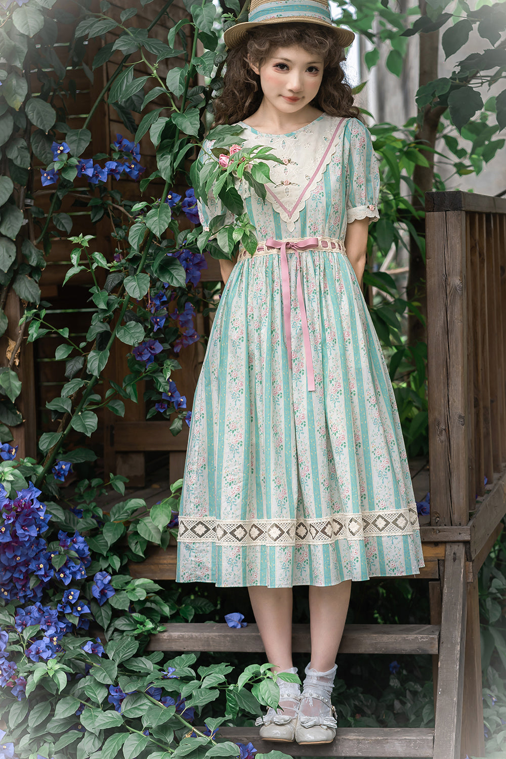 (Buyforme)Miss Point~Happy Summer Elegant Lolita Floral OP Dress
