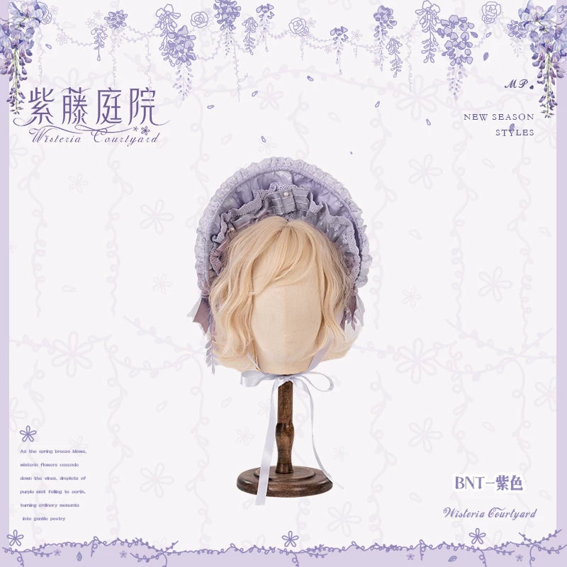 Wisteria Courtyard - Dreamy Purple Brooch and Headdress, Wisteria Accent (L) 45298:844024