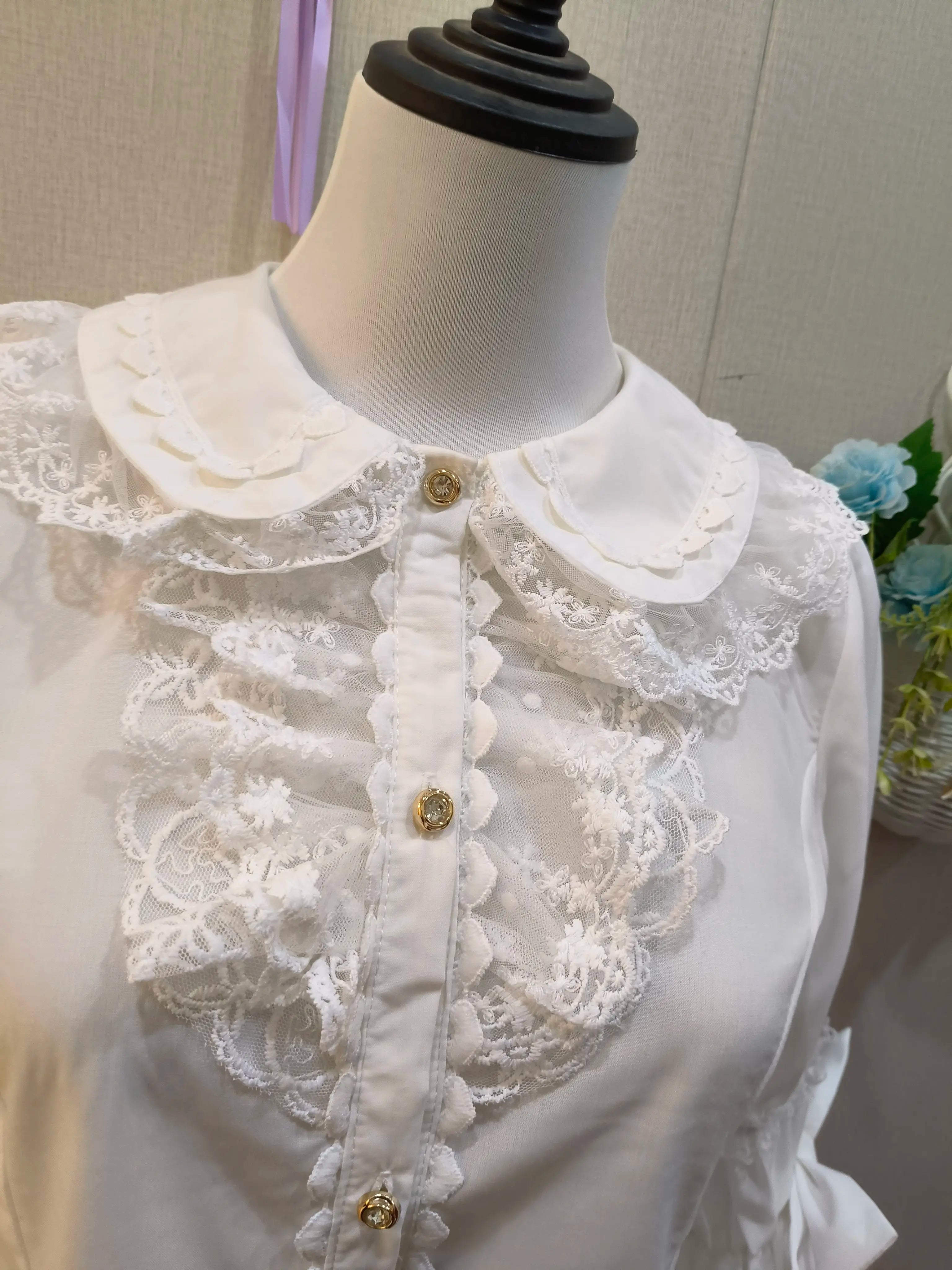 Hime Sleeve Sweet Lolita Shirt, Slim Fit 44616:817013