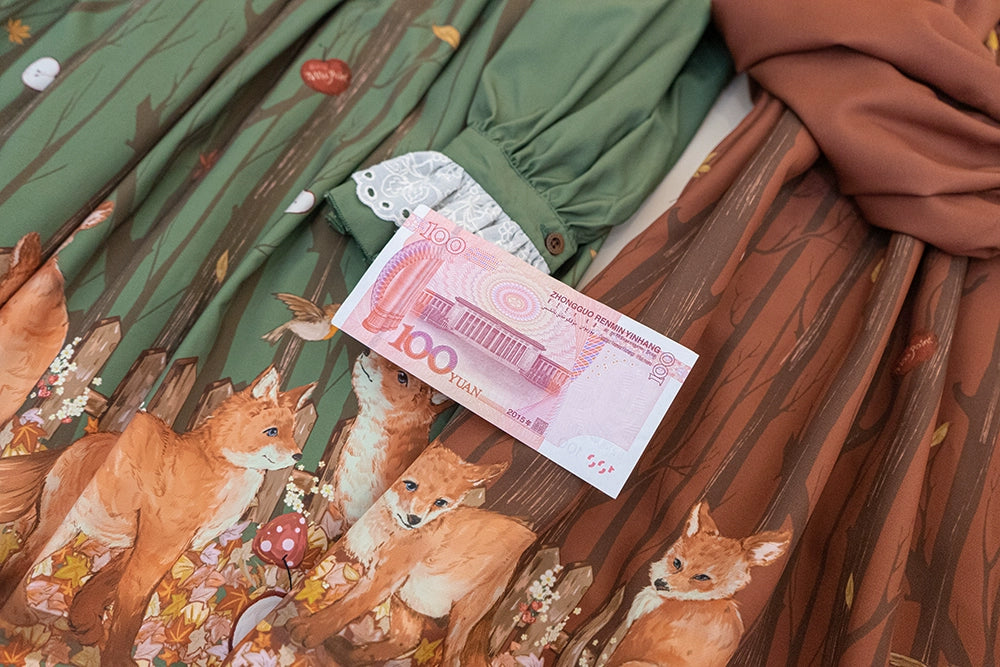 Miss Point~Fat Fox in the Forest~Elegant Lolita Skirt Detachable Chest Guard SK 37582:562290