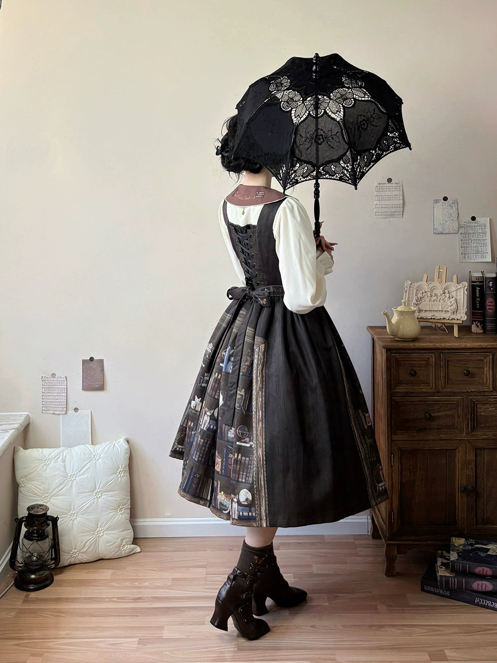 Miss Point - German Bookshelf - Classic Lolita Printed JSK Dress 44029:792930