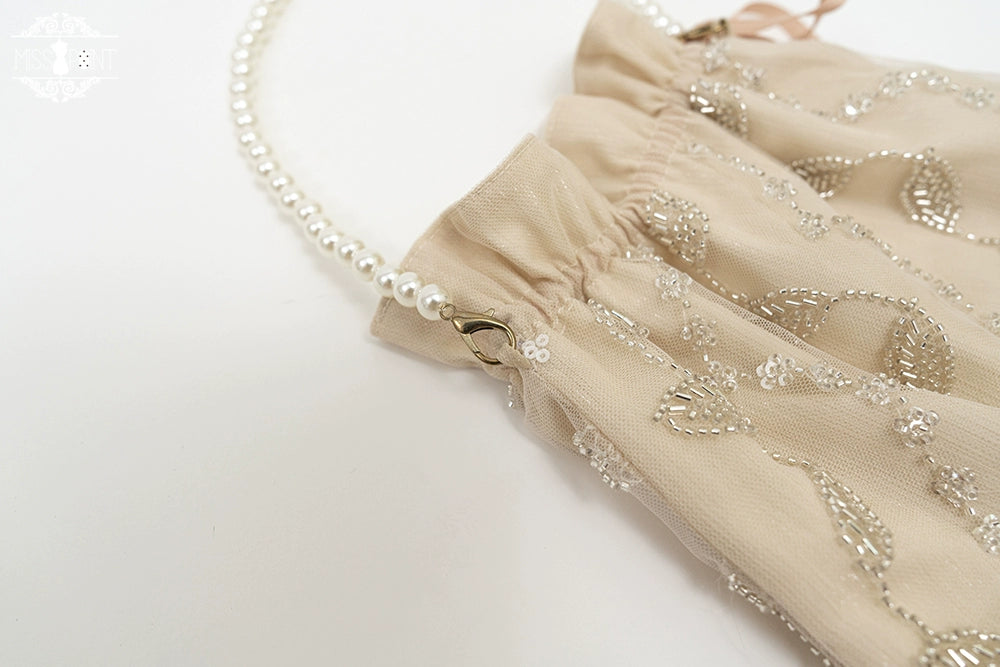 Miss Point - Twilight Radiance - Retro Lolita Accessories, Embroidered Handbag 43554:779625