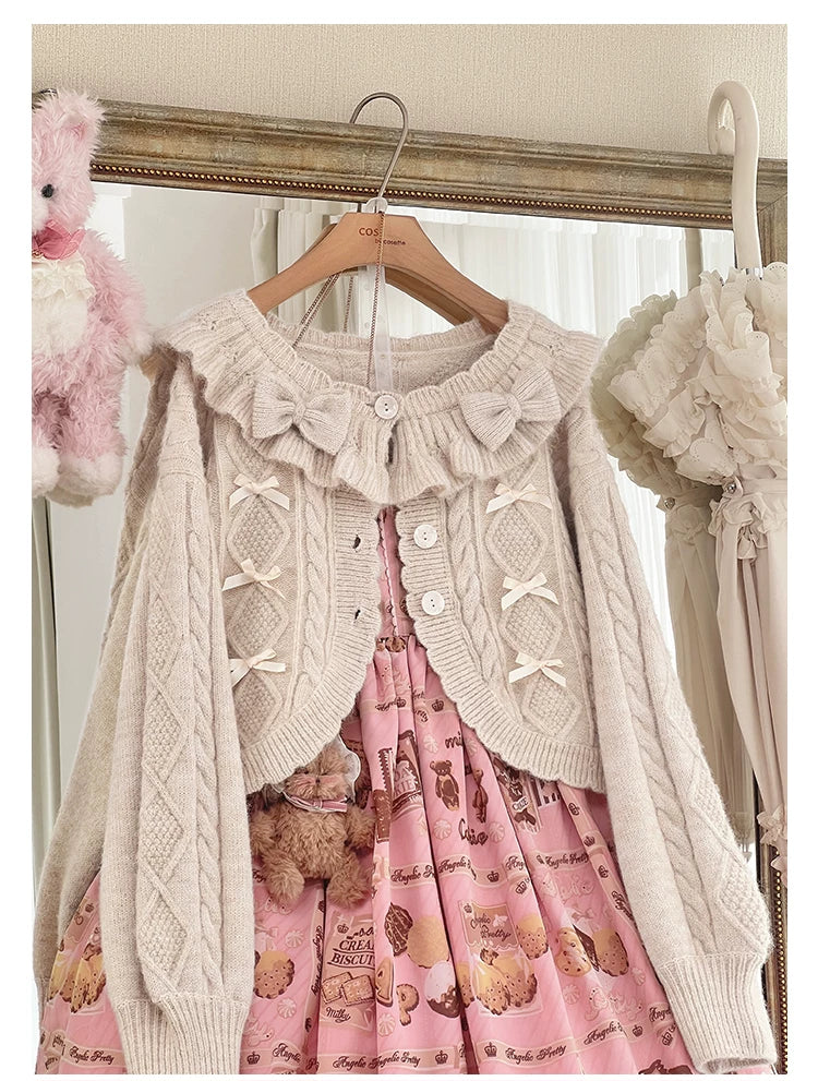 Napoleon Pastry - Sweet Lolita Cardigan, Detachable Bows 44423:807573