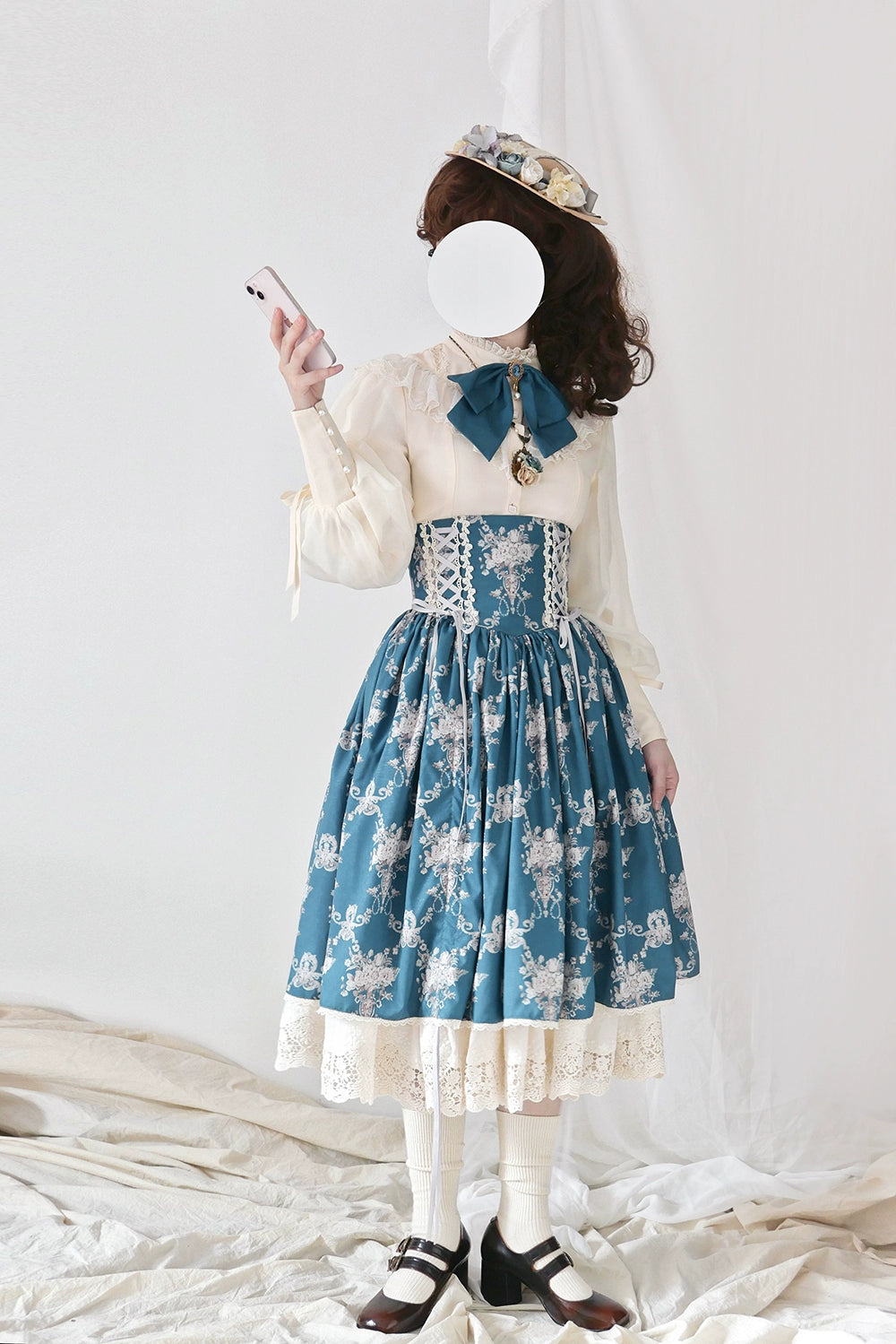 (BFM)Miss Point~Customized Vintage Lolita Skirt Elegant Pullover Fishbone SK 31464:363078