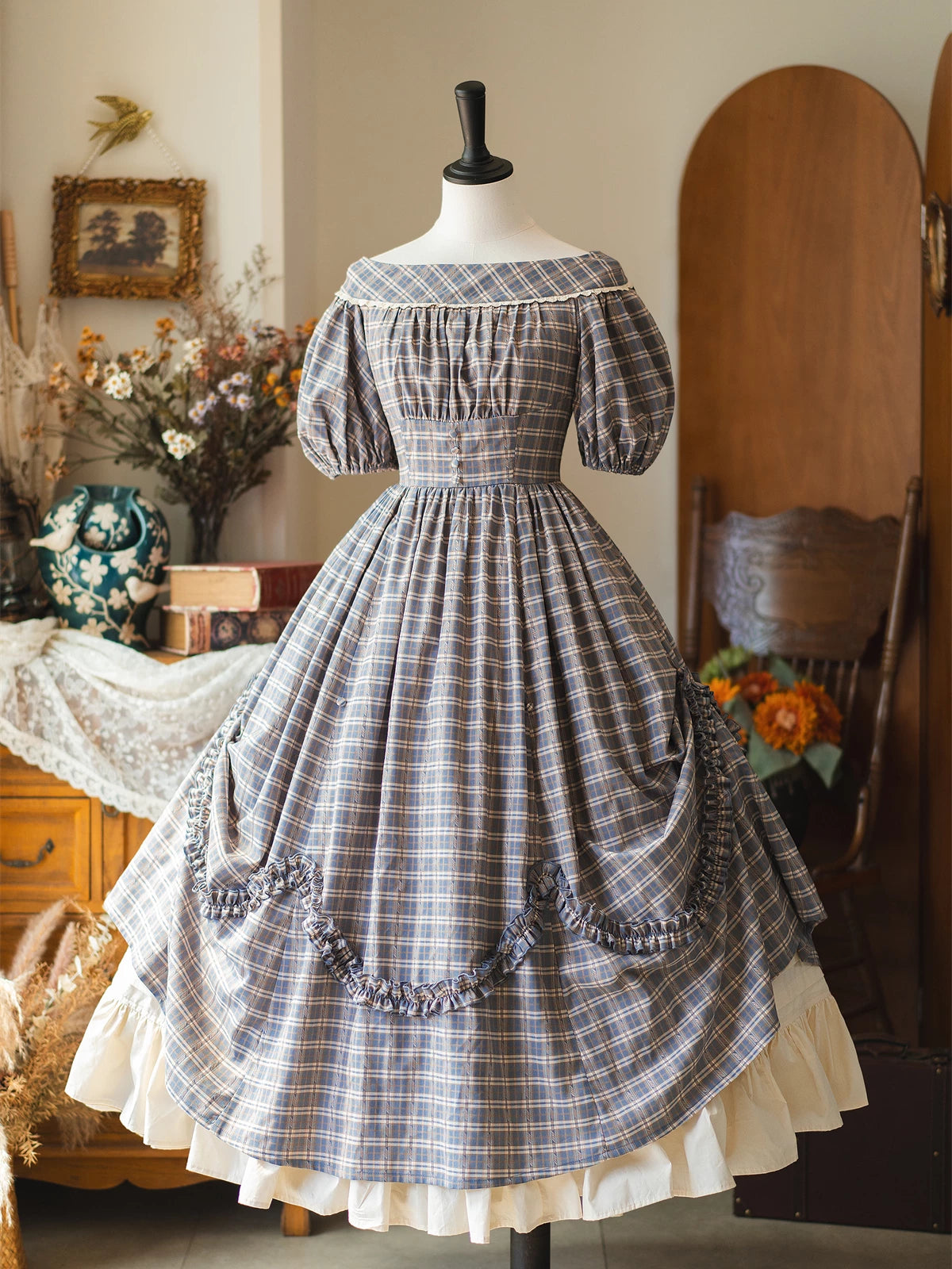 Classic Lolita Cotton Underskirt, Ruffles Hem