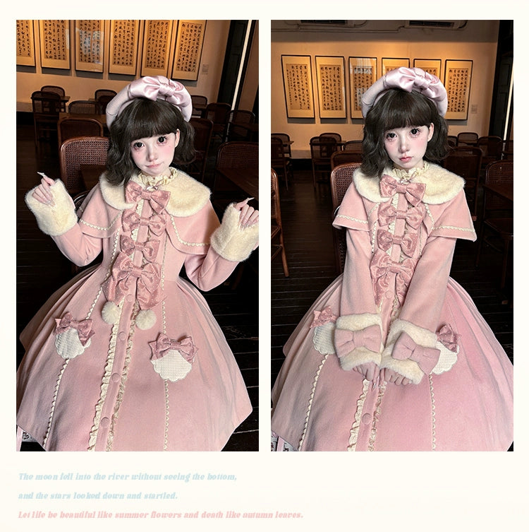 Sakurahime - Sweet Cookie - Sweet Lolita Coat Detachable Cape Pastel Outwear