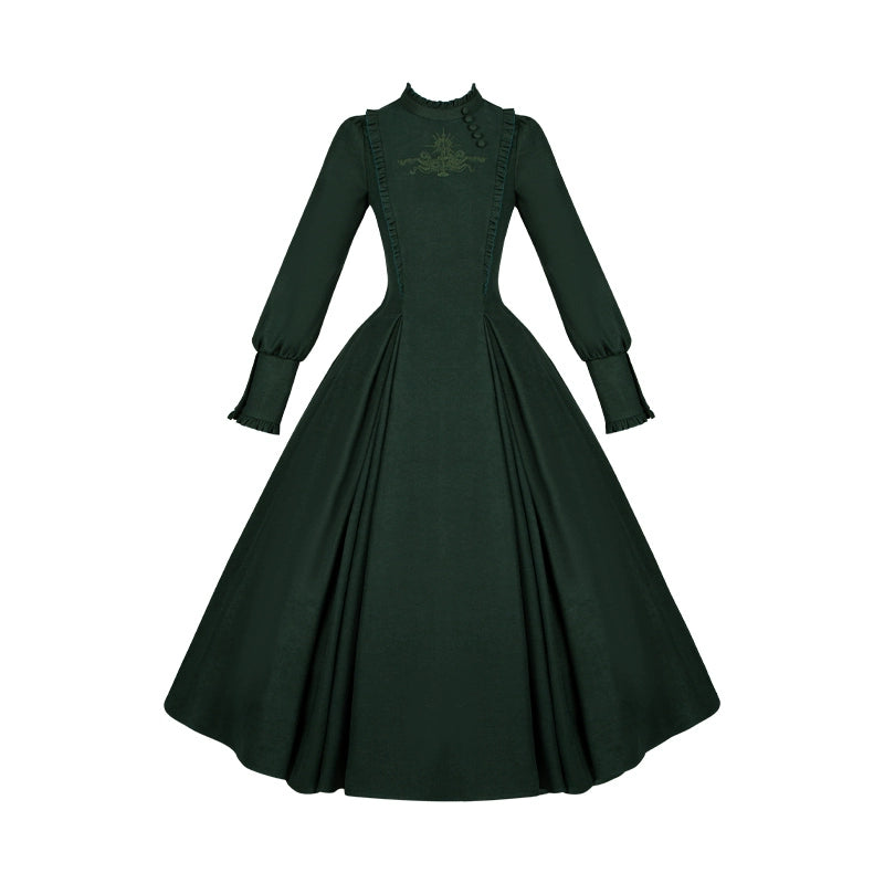 With PUJI - Letter and Poetry · Abyss Clinic - Gothic Lolita Green Dress Set 43929:789706