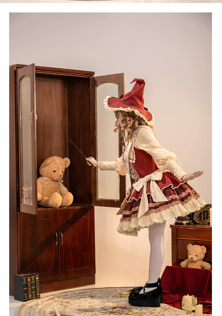 Sweetheart Vending Machine~Magic Grocery Store~Sweet Lolita Salopette Dress and Accessory Set 34736:492782
