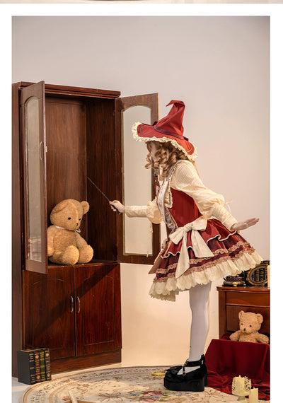 Sweetheart Vending Machine~Magic Grocery Store~Sweet Lolita Salopette Dress and Accessory Set 34736:492782