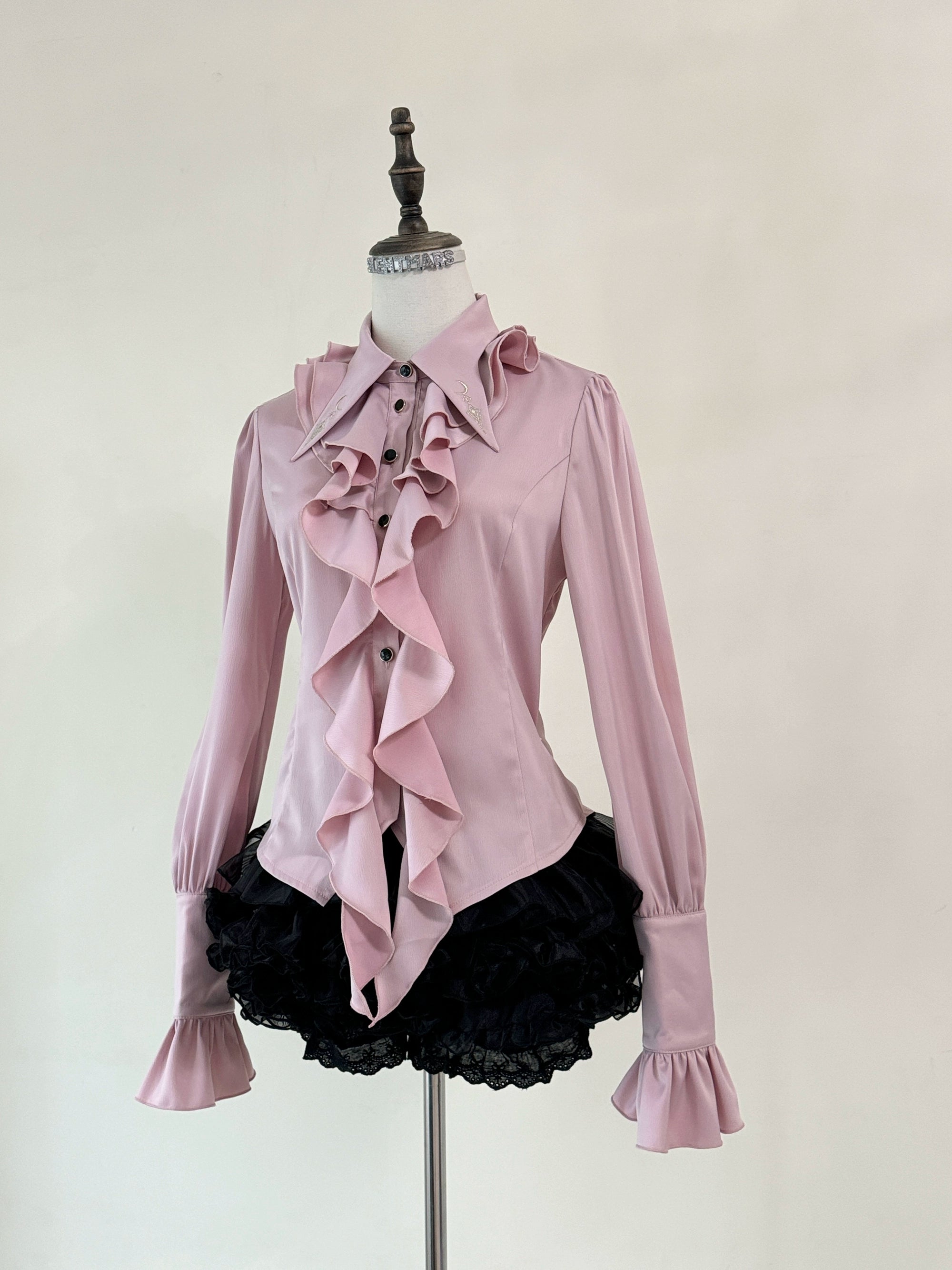 SilentMars~Fallen Moon Rule~Military Lolita Shirt Set Retro Knight Style Blouse (2XL L M S XL) 41196:687458