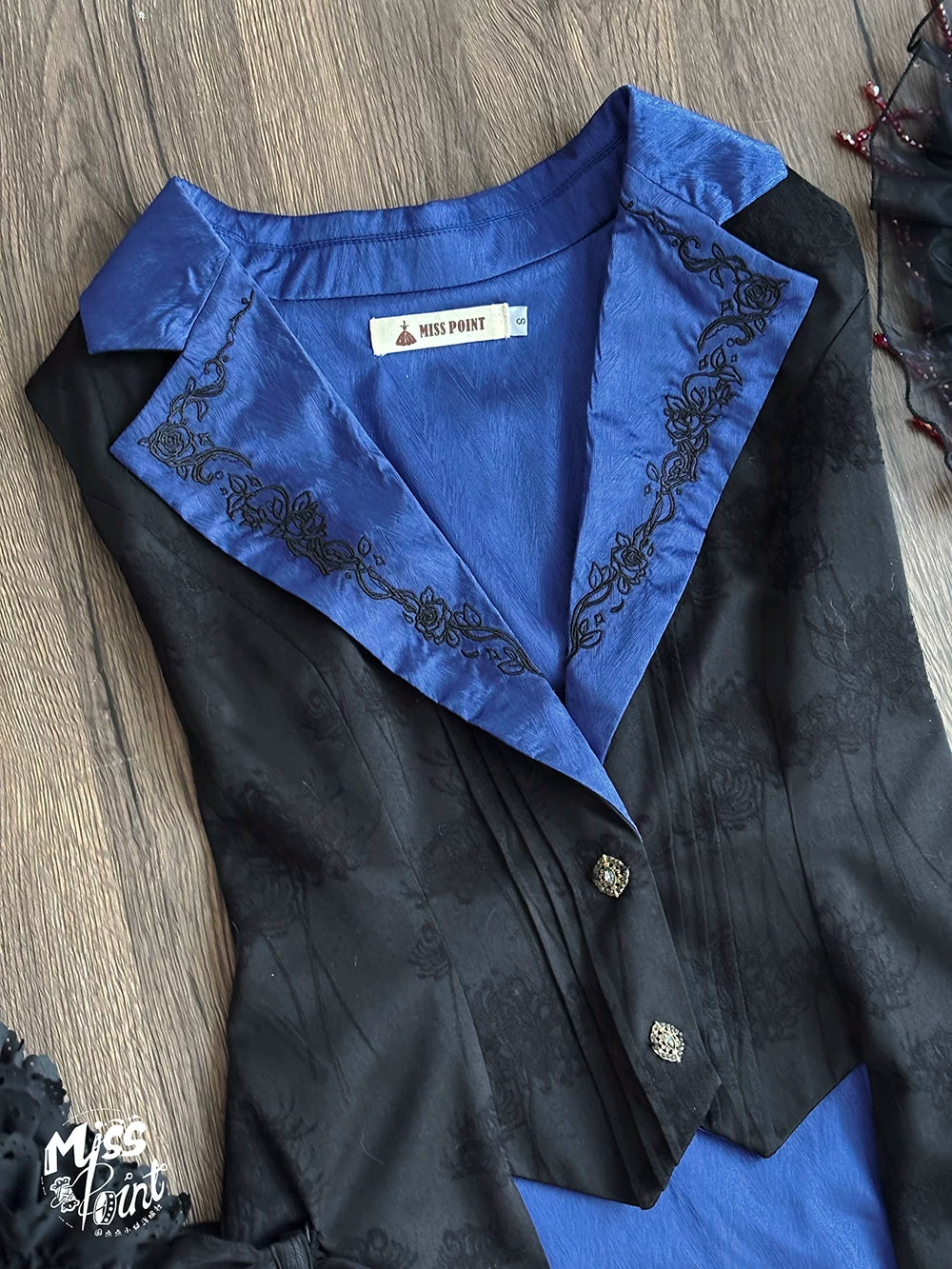 Moonnight Return - Gothic Lolita Long Vest, Embroidered Collar (2XL L M S XL XS) 44582:813811