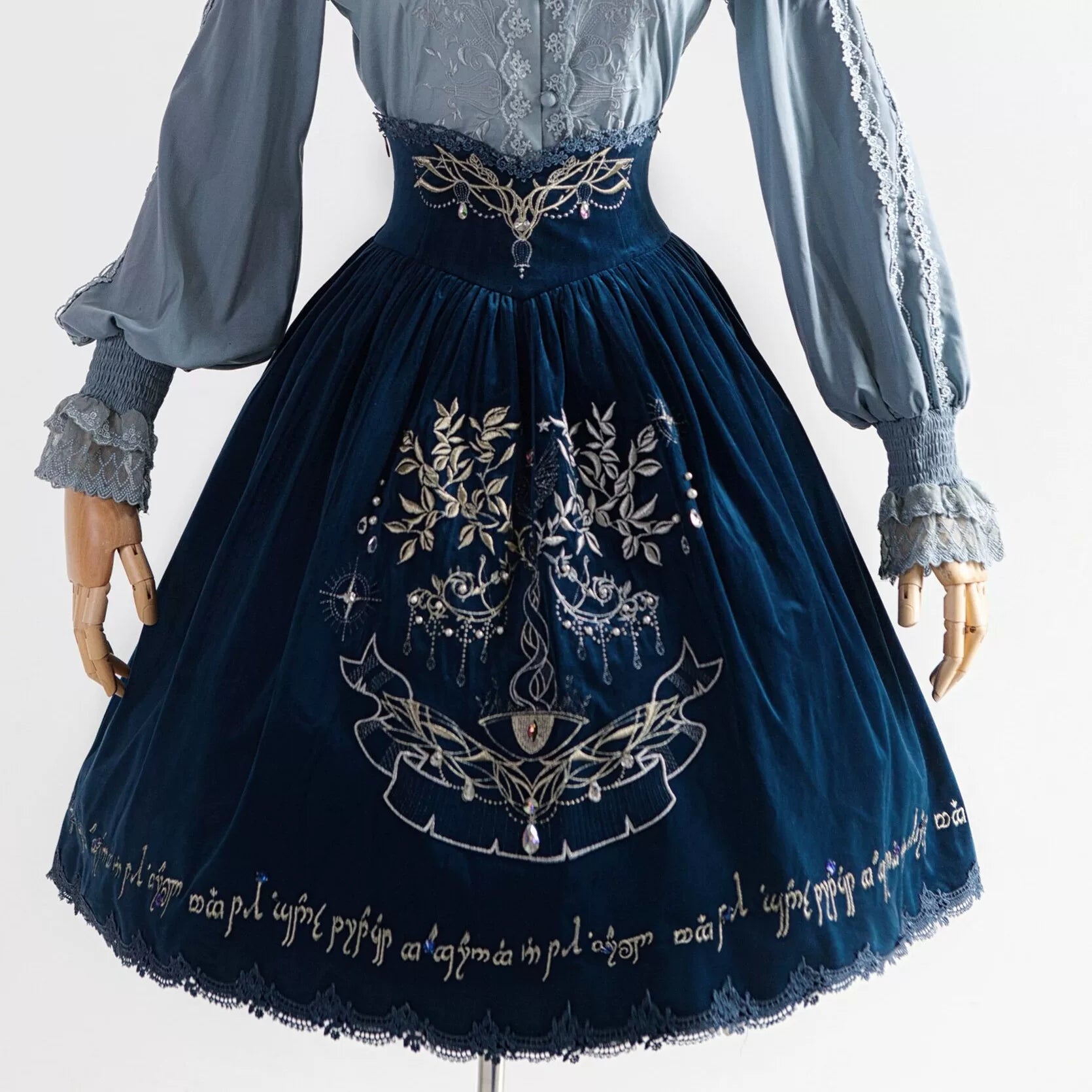 Twin Trees' Celestial Glow - Classic Lolita Bust-Supporting JSK, Plus Size (2XL 3XL L M S XL) 44508:810797