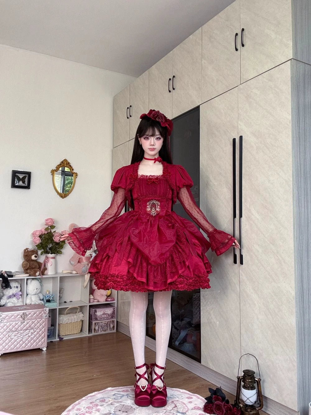 Moon River - Moonlit Spider - Gothic Lolita SK & JSK Dress Outfit Set 44232:799709