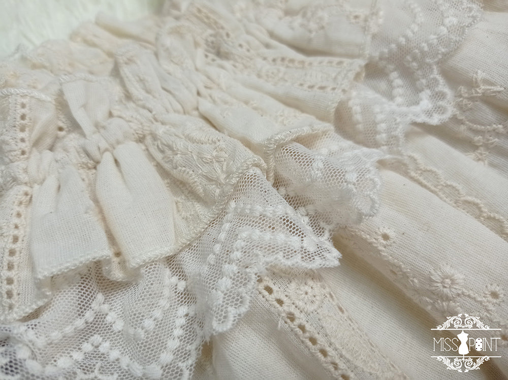 Miss Point~Rich Hymn~Lolita Bavarian Cotton Embroidered Blouse 20864:289270