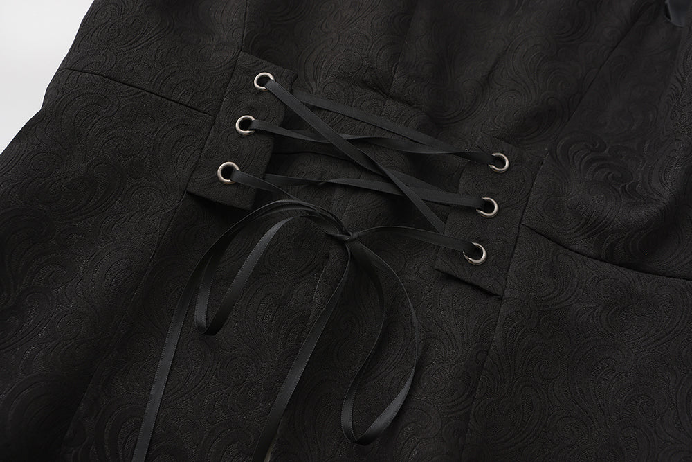 Immortal Thorn - Subtle Prejudice - Ouji Lolita Long Coat Hight-Low Hem with a Back Bow