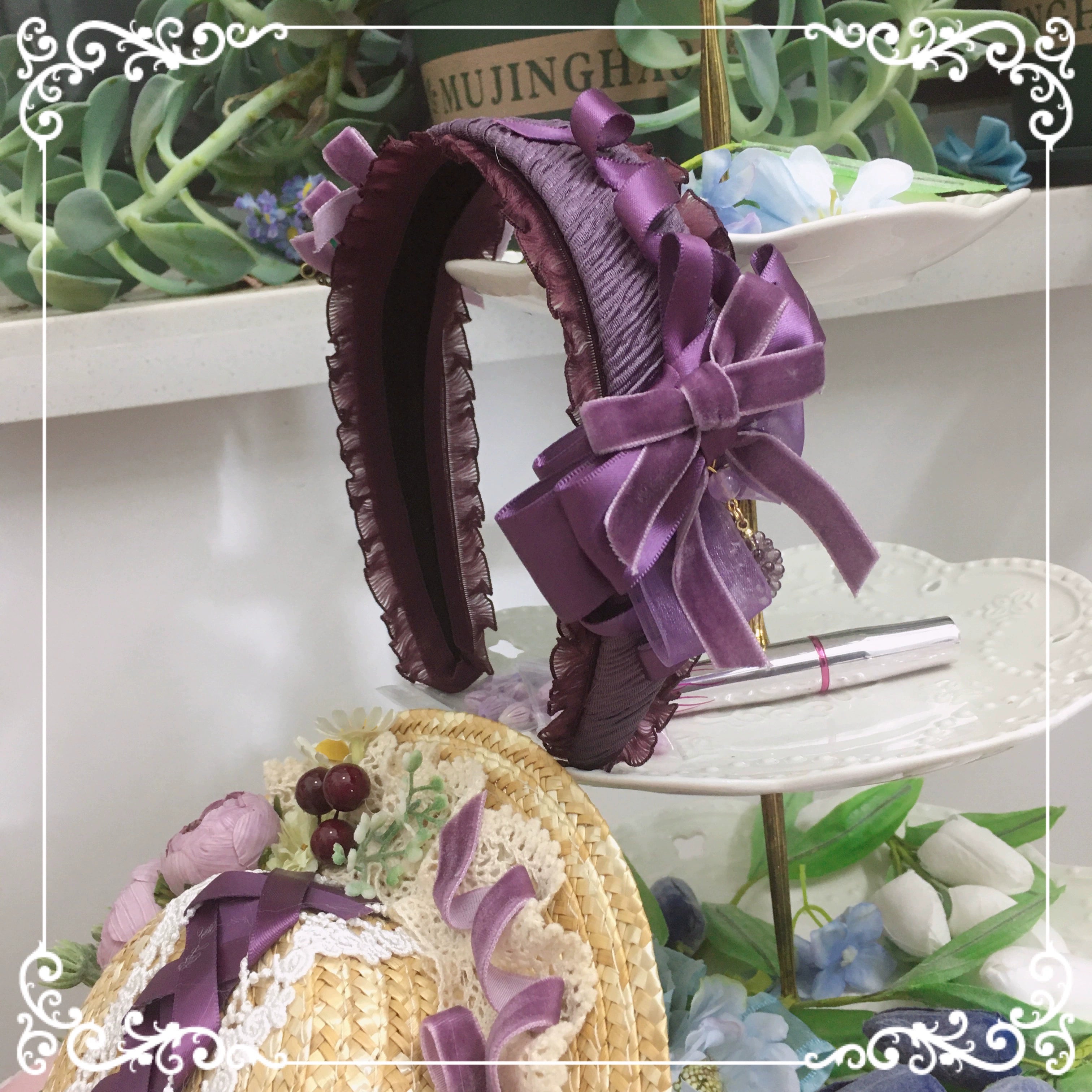 (Buyforme)Chestnut Lolita~Louvre Vineyard Accessory Hairband Retro Lolita KC 28850:323088
