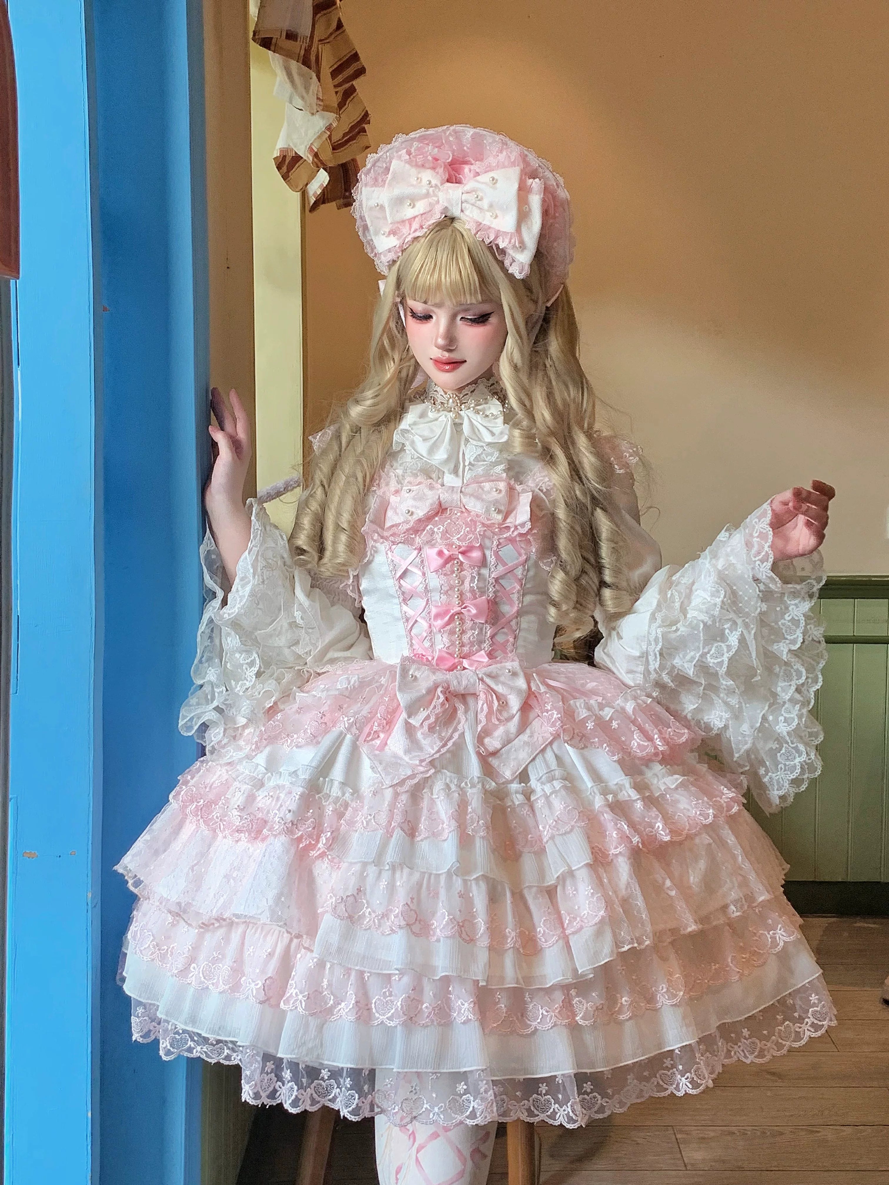 Sugar Girl - Love Overture - Sweet Lolita JS, Tiered Ruffles Dress