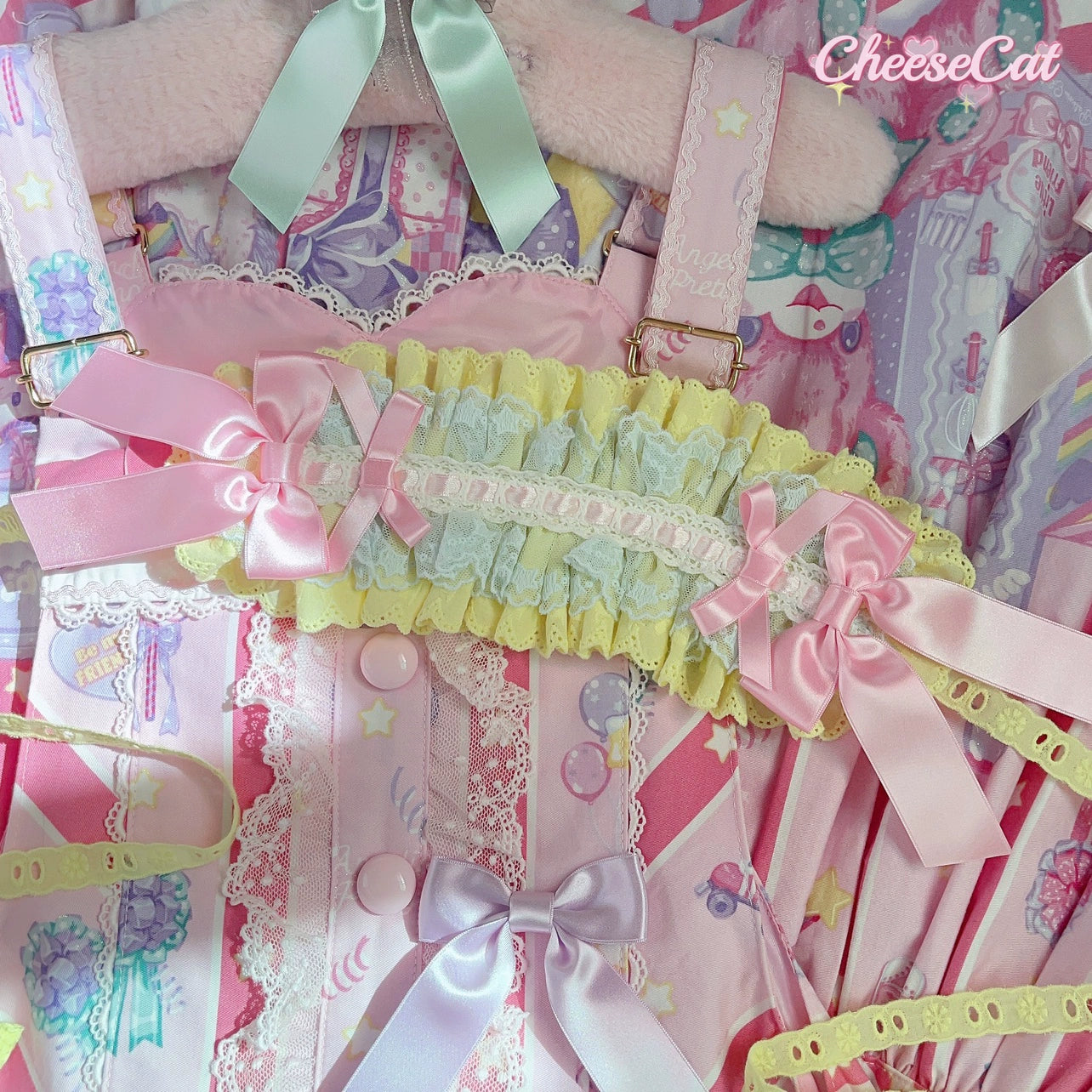 Cheese Cat - Sweet Lolita Headband Ribbon Bow Headbands