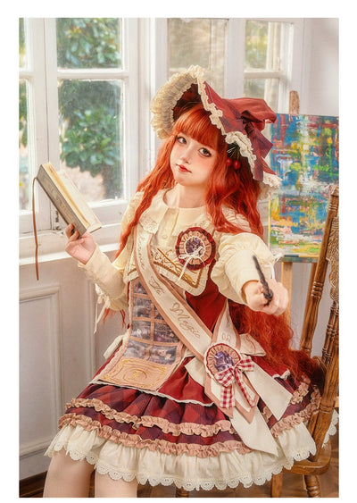 Sweetheart Vending Machine~Magic Grocery Store~Sweet Lolita Salopette Dress and Accessory Set 34736:492784