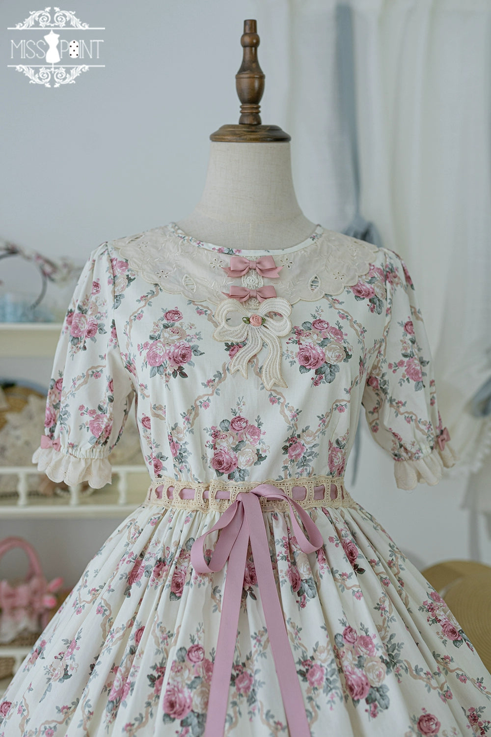 Miss Point~Customized Elegant Lolita OP Dress Cute Daily Girl Short Lolita Dress 35670:519808