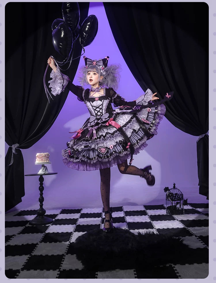 IP Collab Gorgeous Lolita OP Dress, Polka Dot Accent