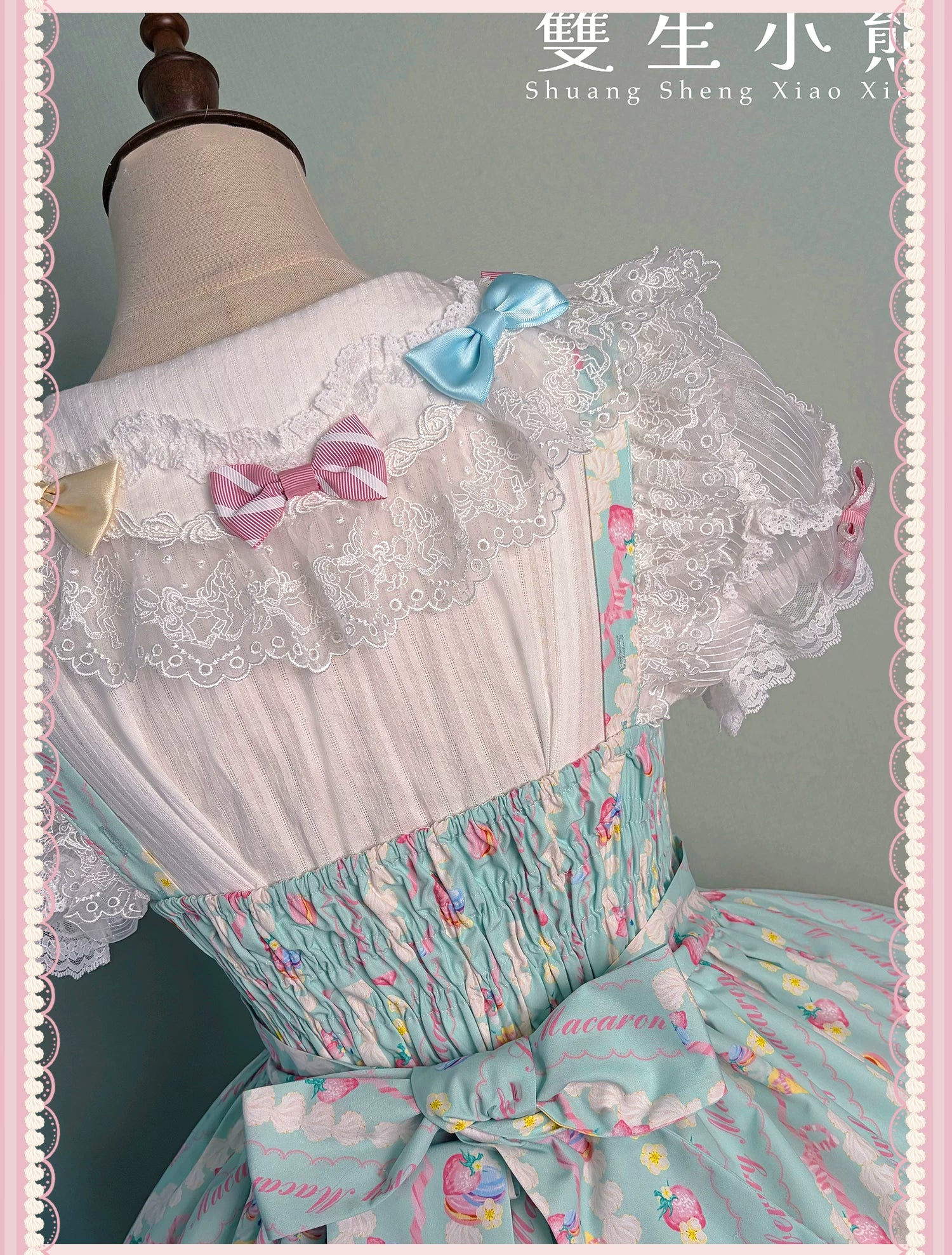 Macaron - Printed Sweet Lolita OP Dress, Old School Lolita JSK Available 45078:833941