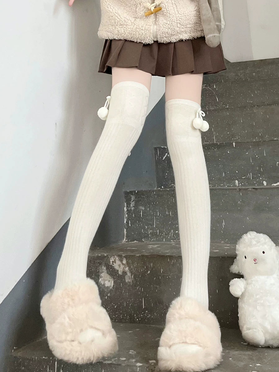 Hua Nai Cat - Sweet Lolita Stockings Thigh-High JK Socks