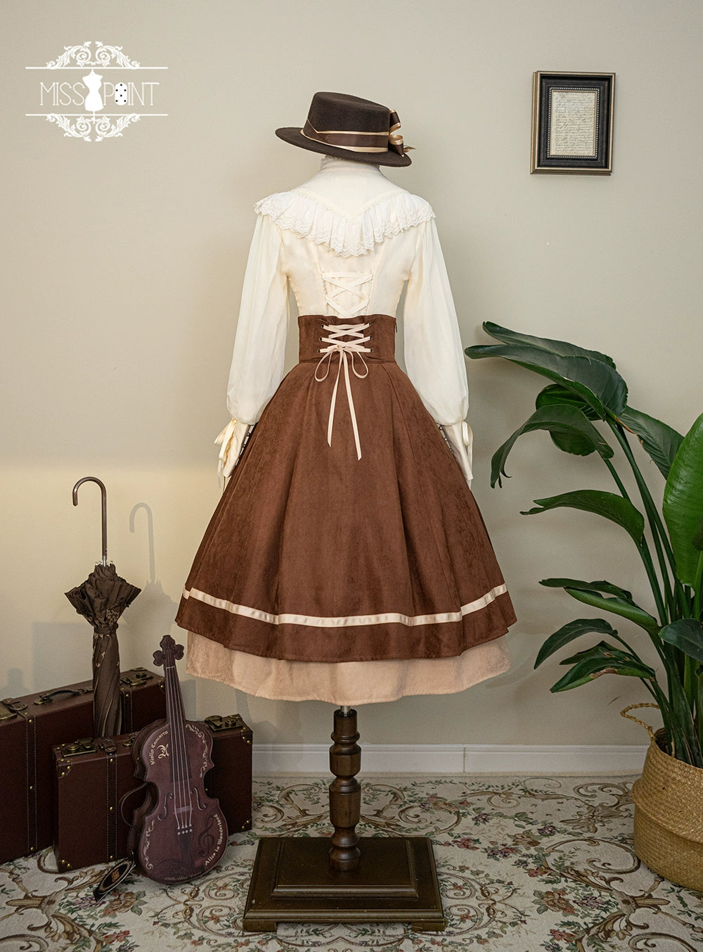 Miss Point~Golden Movement~Elegant Lolita Fishbone Skirt Customized 32242:381298