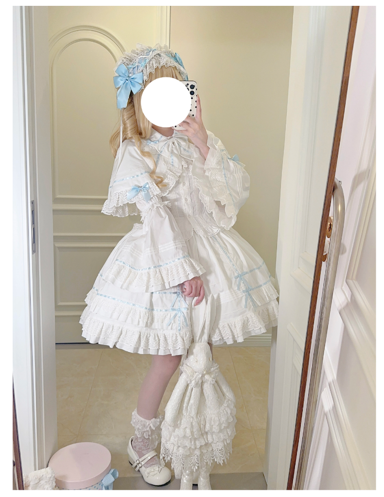 AerialCat - Praying Snowfall - Old School Lolita Skirt Suit Cape Princess Sleeve Shirt 39180:615682