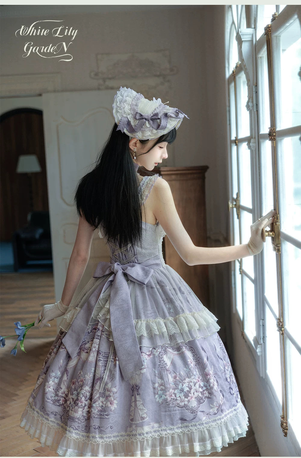 Lily Maiden - Classic Lolita JSK Dress, Lily Embroidery