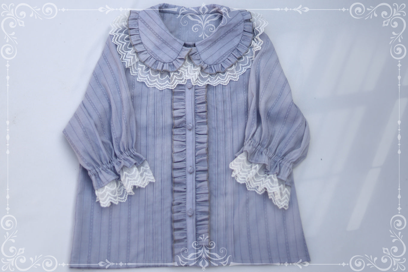MIST~Sweet Lolita Golilla Short Sleeve Shirt 9912:184456