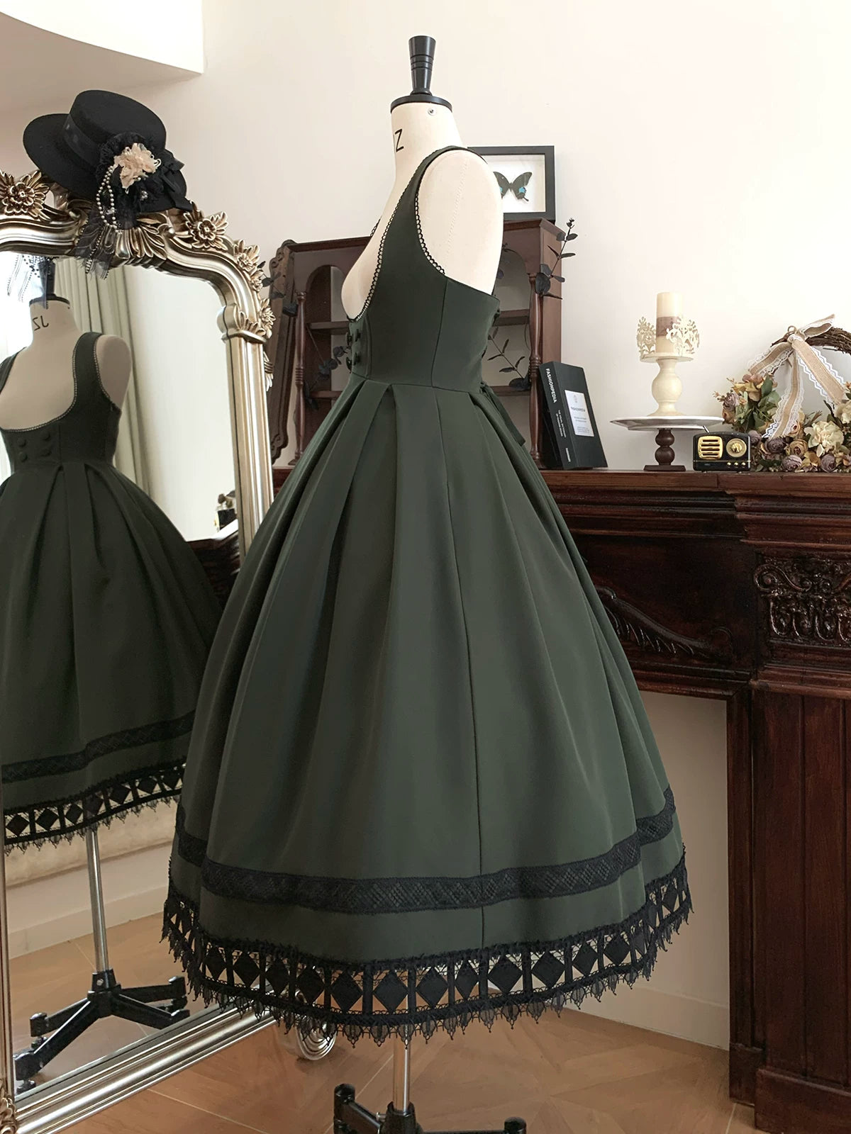 Serenade - Bust-Supporting Elegant Lolita JSK Dress, Three Length Styles 44419:807392