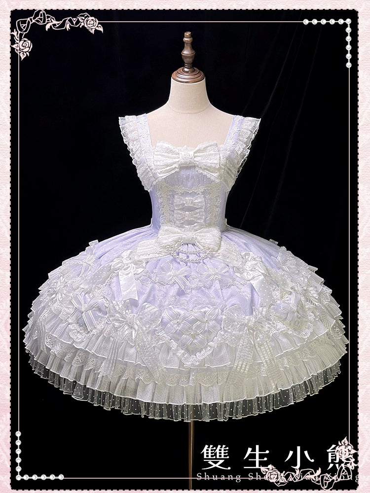 Shuang Sheng Xiao Xiong - Heart of Love - Sweet Lolita Wedding JSK, Bow Details 44306:803217