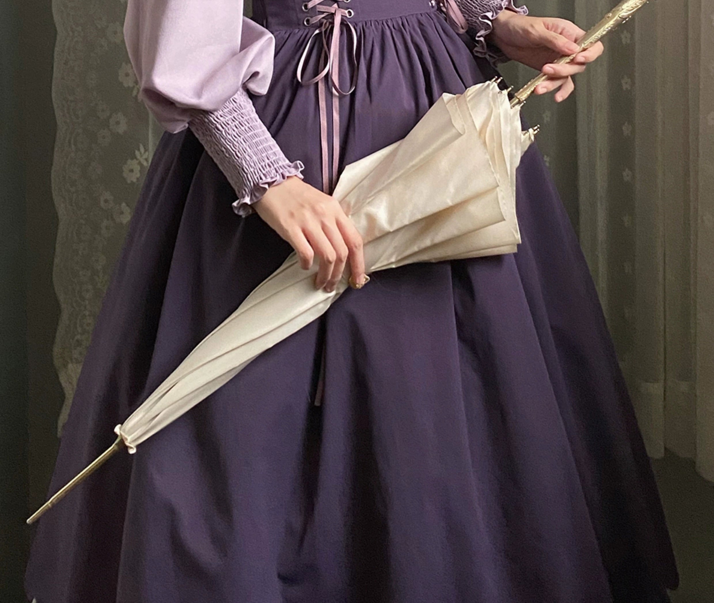 EESSILY - Countess's Autumn Travel - Vintage Lolita Shirt and Skirt 44247:800617