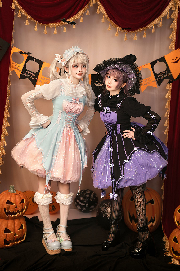 Gothic Lolita Witch Hat, Halloween Broom Hairband Gothic Lolita Witch Hat, Halloween Broom Hairband