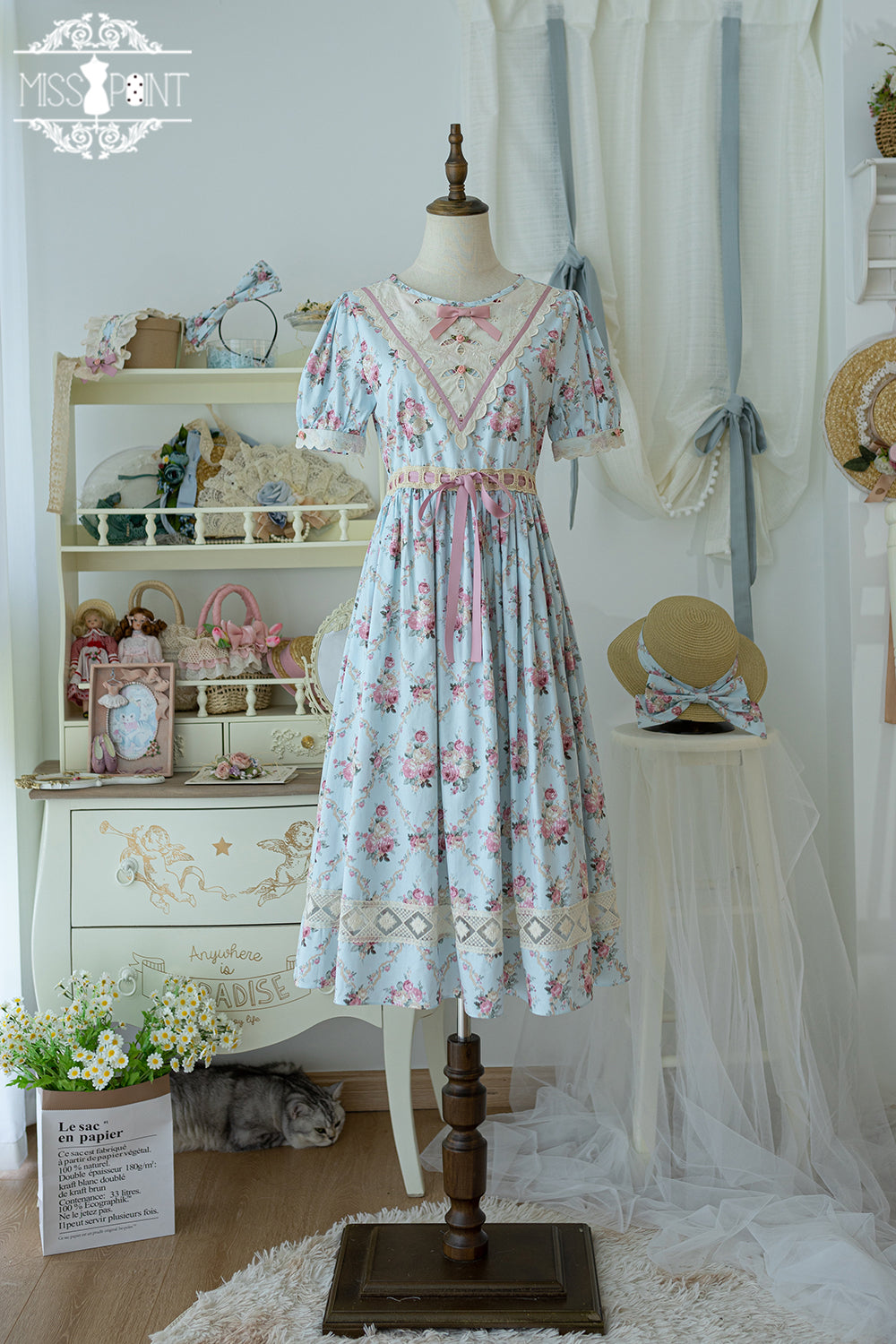 (Buyforme)Miss Point~Happy Summer Elegant Lolita Floral OP Dress 17704:244866