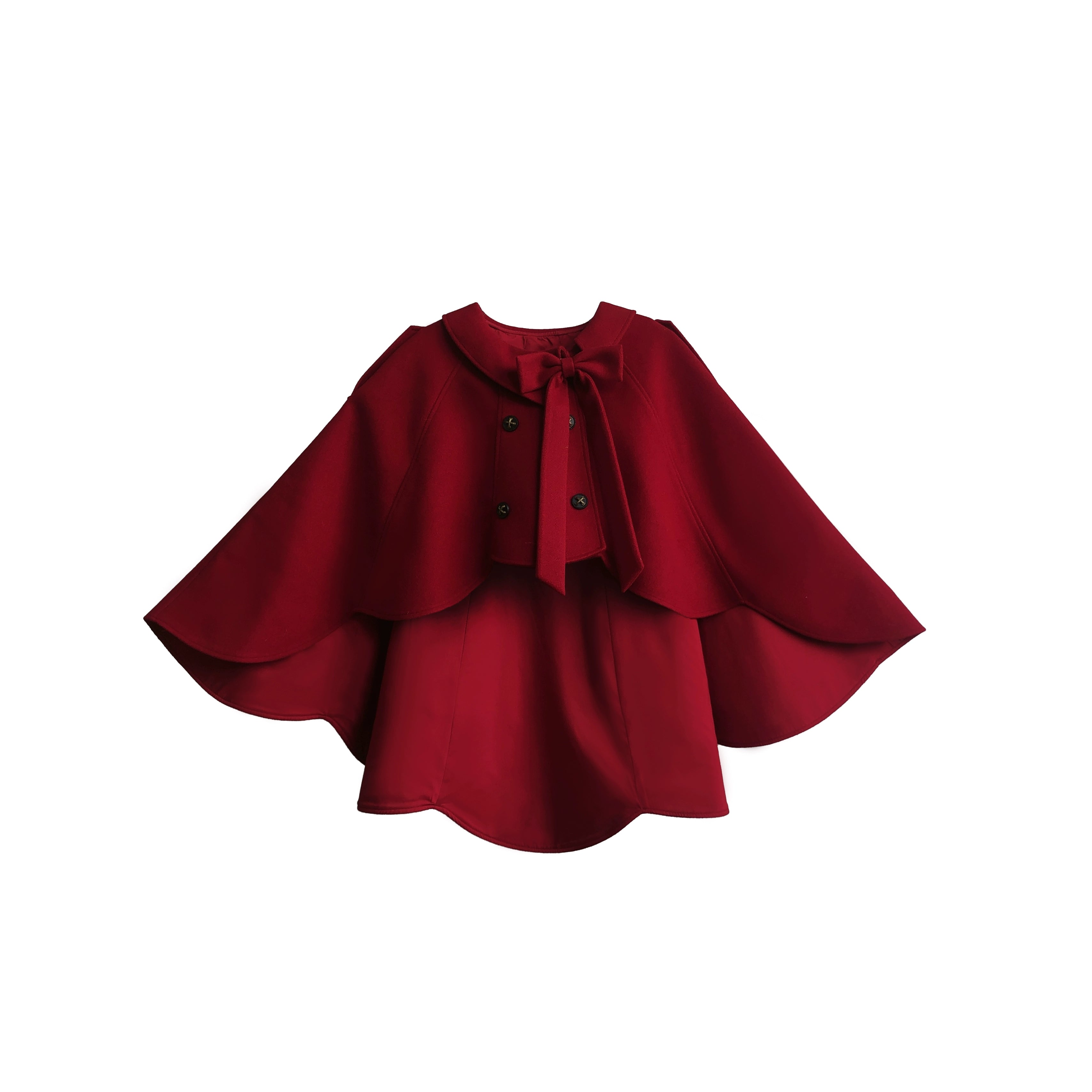 HuTaoMuJK - Little Red Riding Hood - Vintage Lolita Cape & JSK Dress Set (L M S XL) 43706:783714
