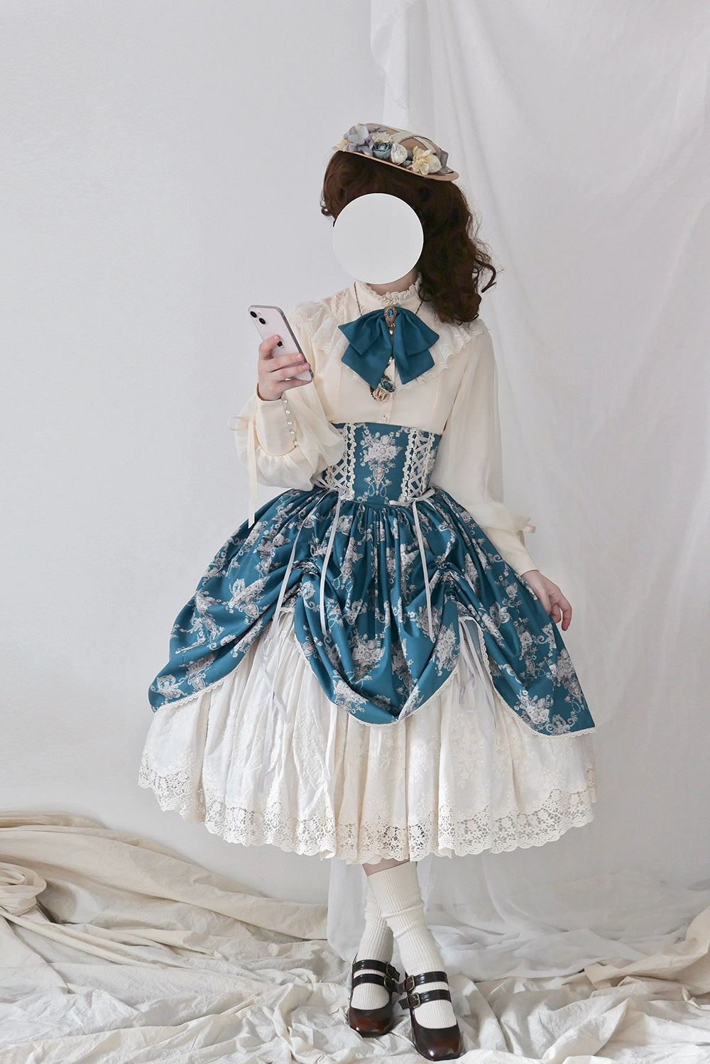 (BFM)Miss Point~Customized Vintage Lolita Skirt Elegant Pullover Fishbone SK 31464:363126