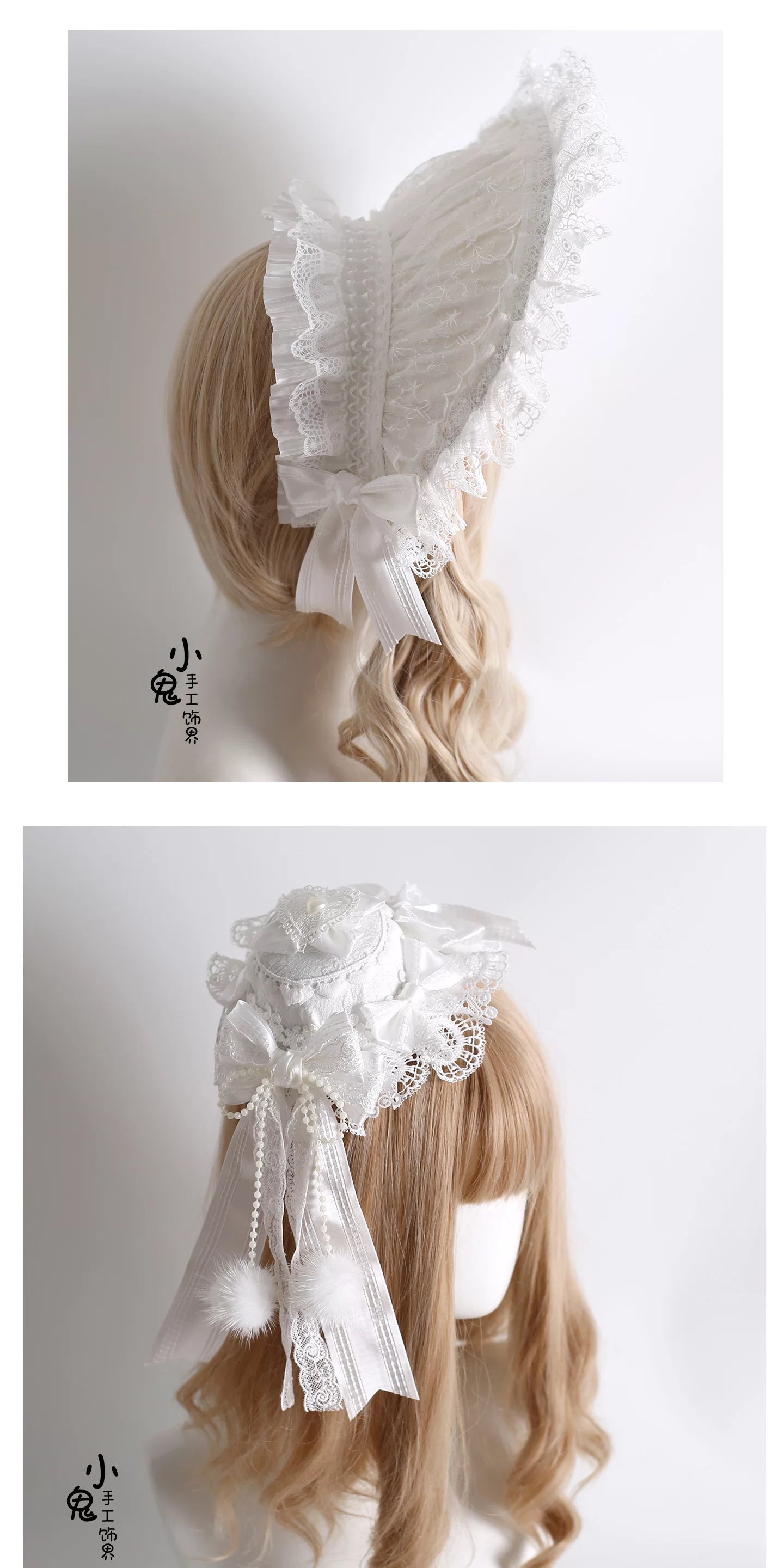 Sweet Lolita Headdress, Lace & Bow