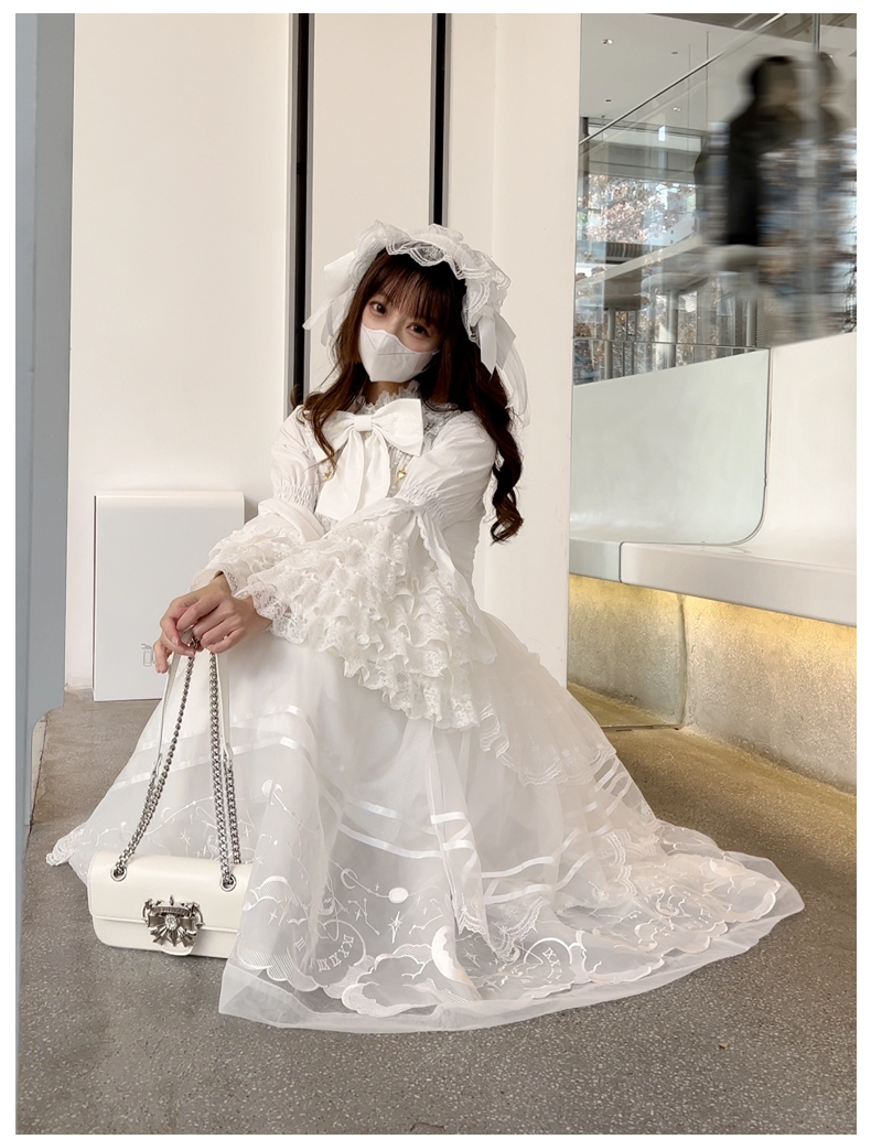 Plum Tree - Liliya's Secrets - Cotton Lolita Princess Sleeve Blouse, Gorgeous Shirt 44381:805988