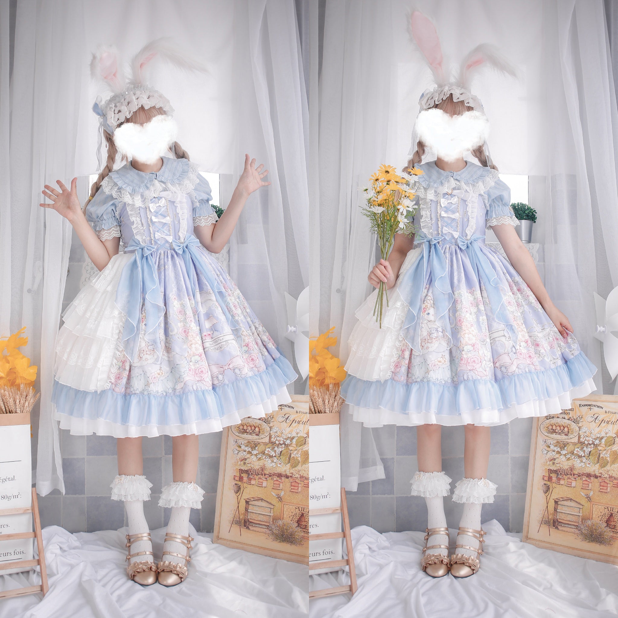 MIST~Sweet Lolita Golilla Short Sleeve Shirt 9912:184390