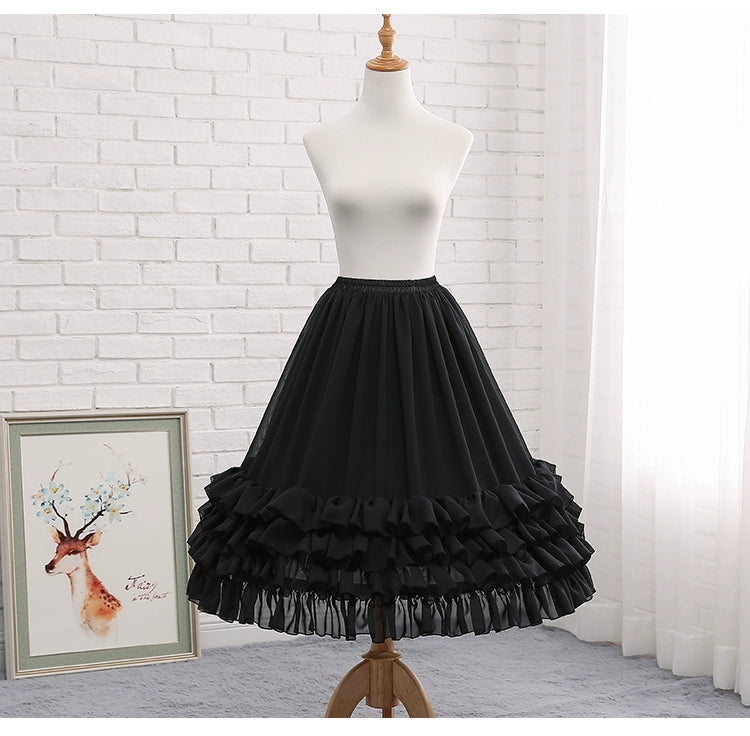 Manyiluo - Elegant Lolita A-type Carmen Adjustable Fishbone Petticoat