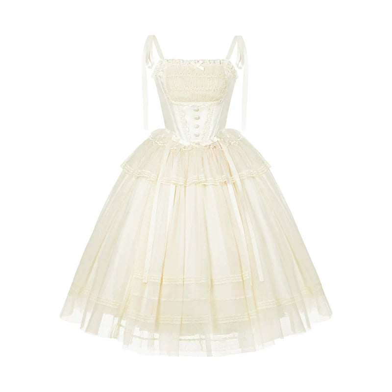 Confession Poem - Classic Lolita Corset JSK Set, Lace & Bows 45145:835923