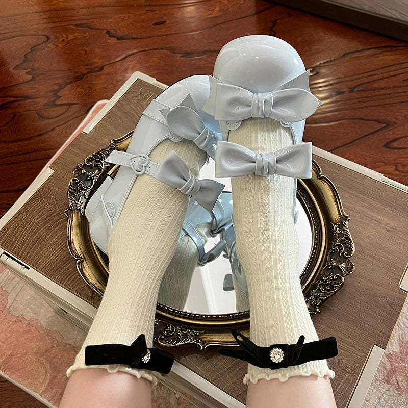 Beauty Bunny~Kawaii Lolita Shoes Low Heels Round Toe PU Shoes 36074:509186