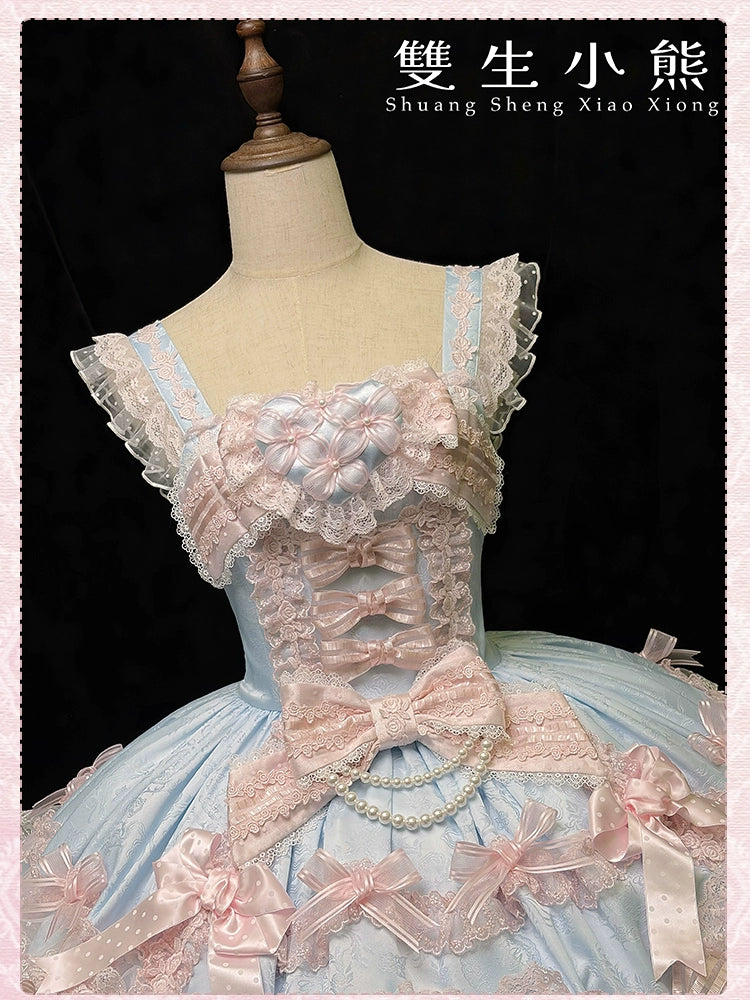Shuang Sheng Xiao Xiong - Heart of Love - Sweet Lolita Wedding JSK, Bow Details 44306:803174