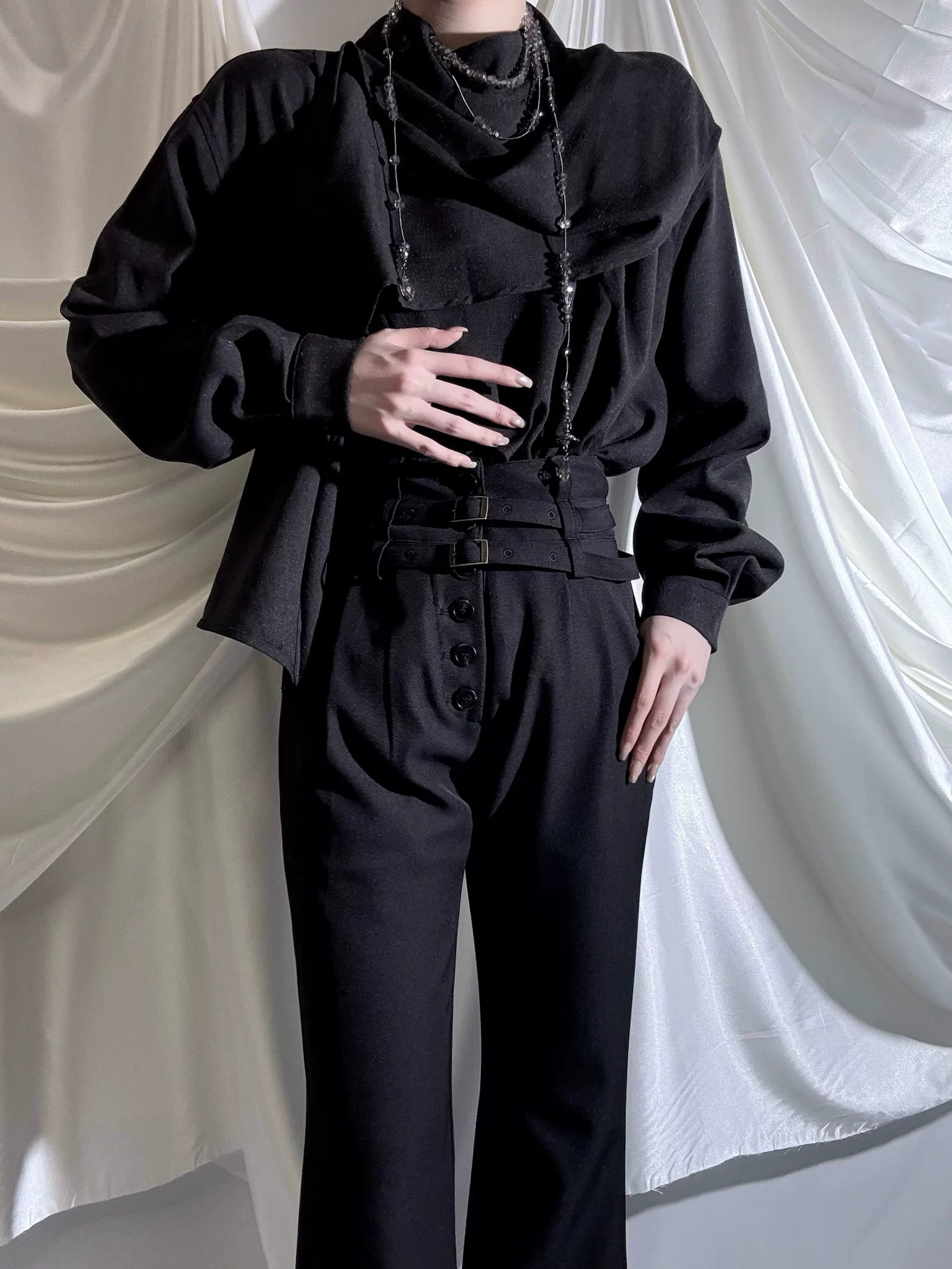 Winter Ouji Fshion Shirt & Pants, Cowl Neck Style 44617:814484