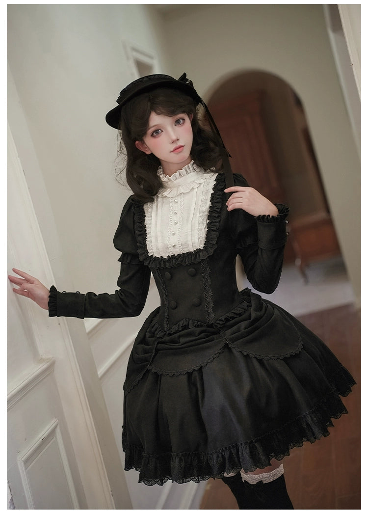 With PUJI - Fog City Time Difference - Classic Lolita SK & Blouse Suit 43989:790793