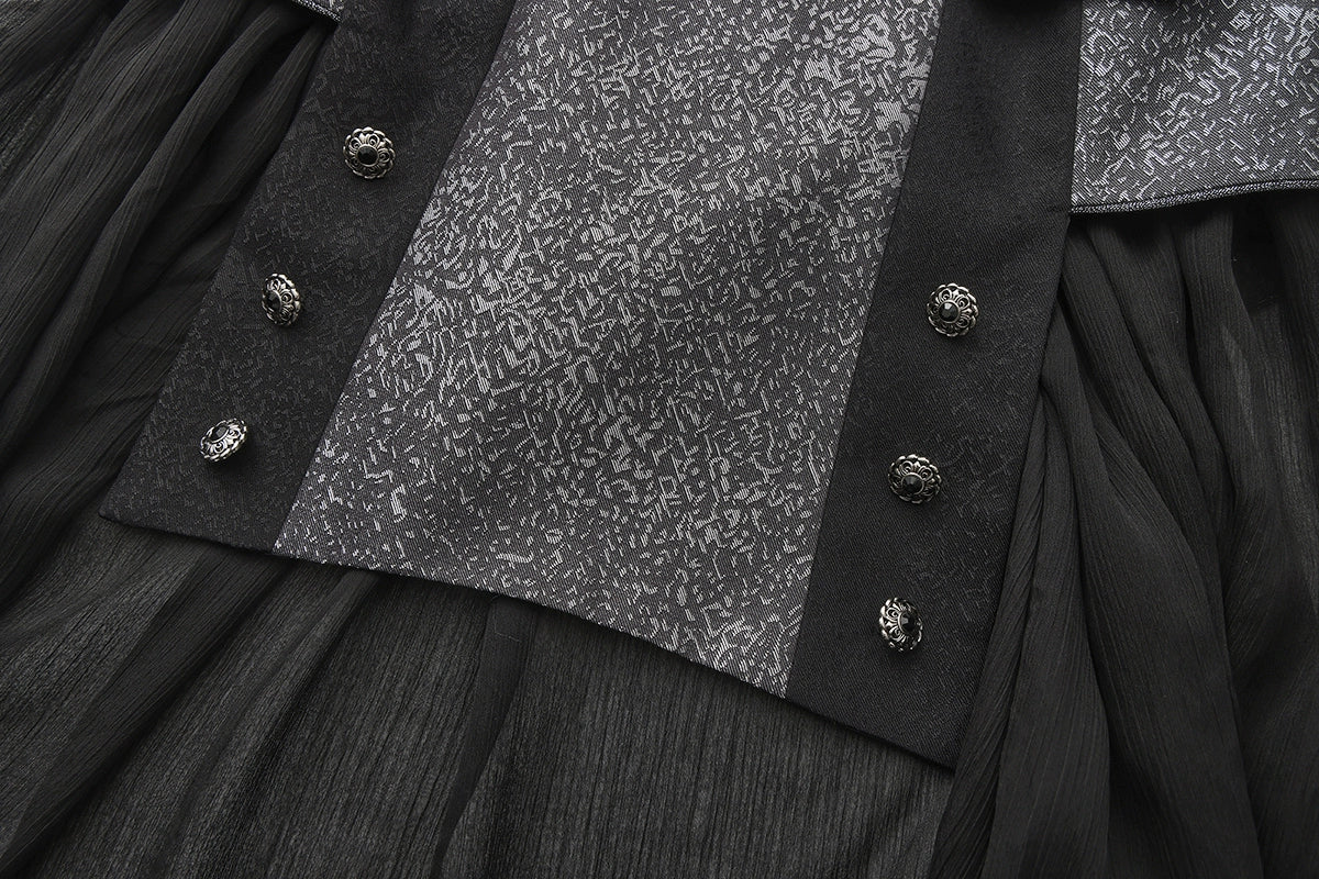 Immortal Thorn - Eternal Displaced Boundary - Ouji Lolita Vest Coat, Detachabl Back Trailing 44019:792677